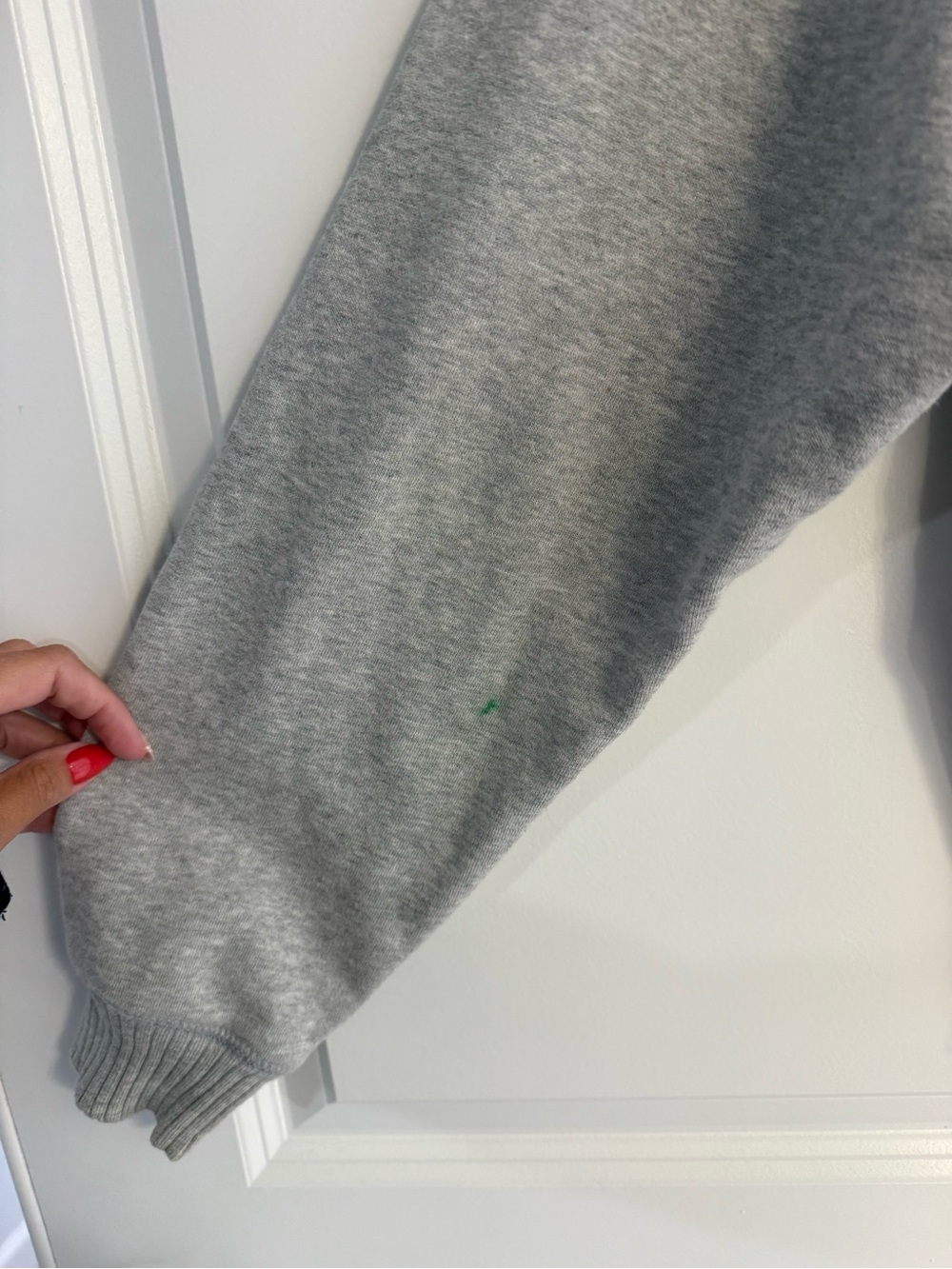 American Eagle Outfitters Heather Gray Crewneck Sweatshirt with Blue Logo - Picture 3 of 5